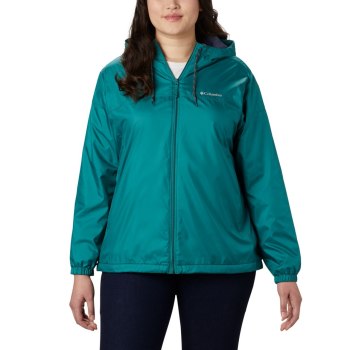 Dámské Bundy Columbia Flash Forward Lined Windbreaker Plus Size Světle Zelene Tmavě Blankyt XUGZET46